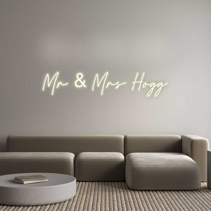 Custom Neon: Mr & Mrs Hogg