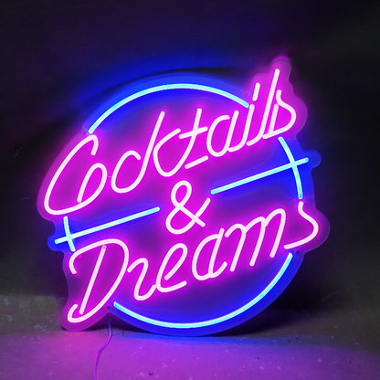 Cocktails and Dreams Neon Sign