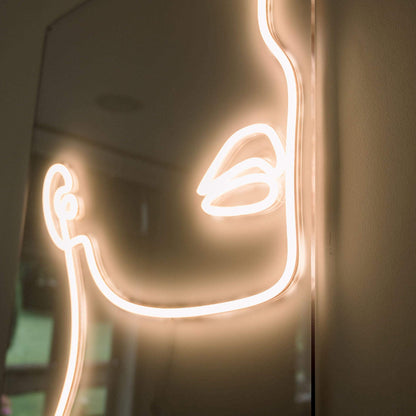 Sculptural Face - Little Rae Neon Signs