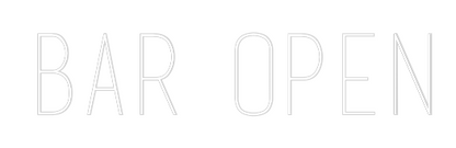 Custom Neon: Bar Open