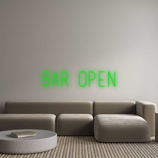Custom Neon: Bar Open
