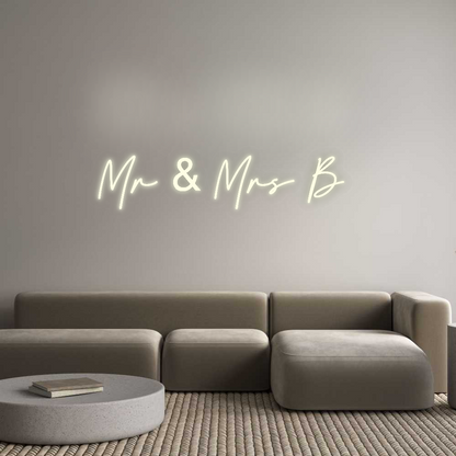 Custom Neon: Mr & Mrs B