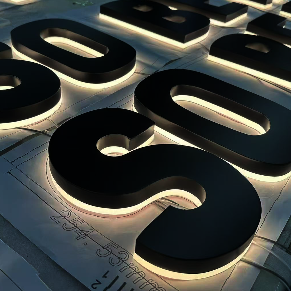 backlit signage